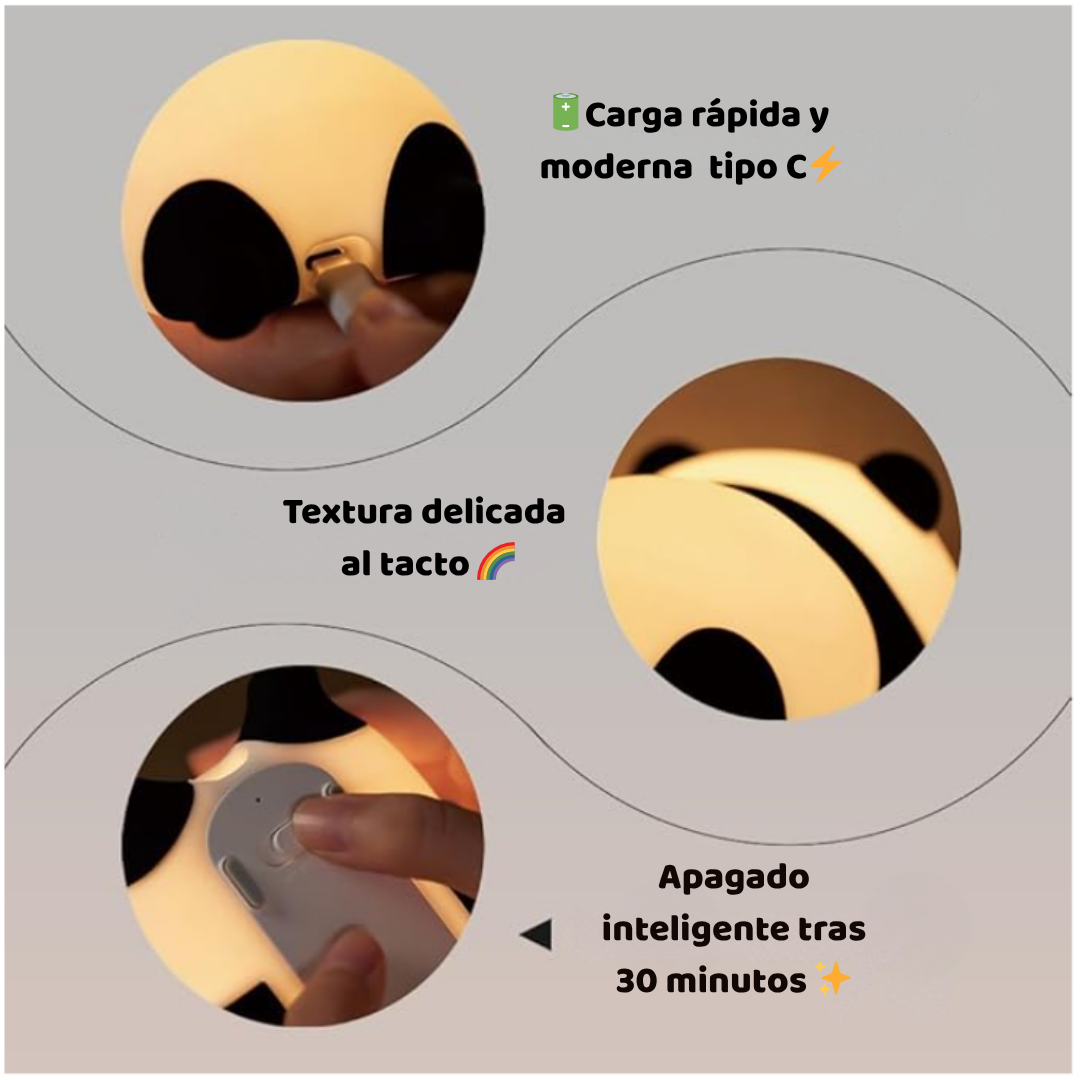 PandyLight™ – Lámpara Panda con Luz Cálida y RGB